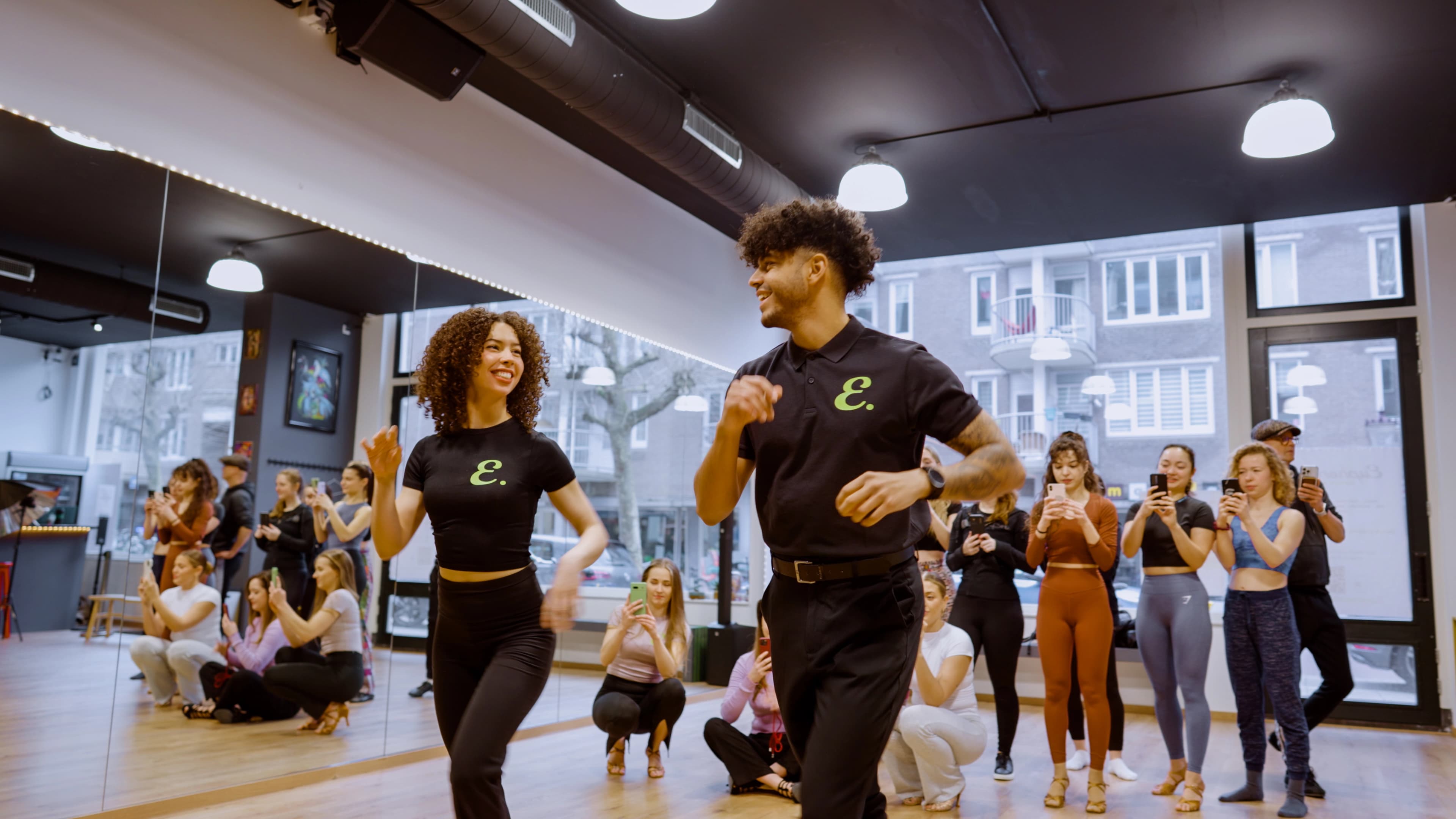 Image of Aldo and Sofia dancing footwork