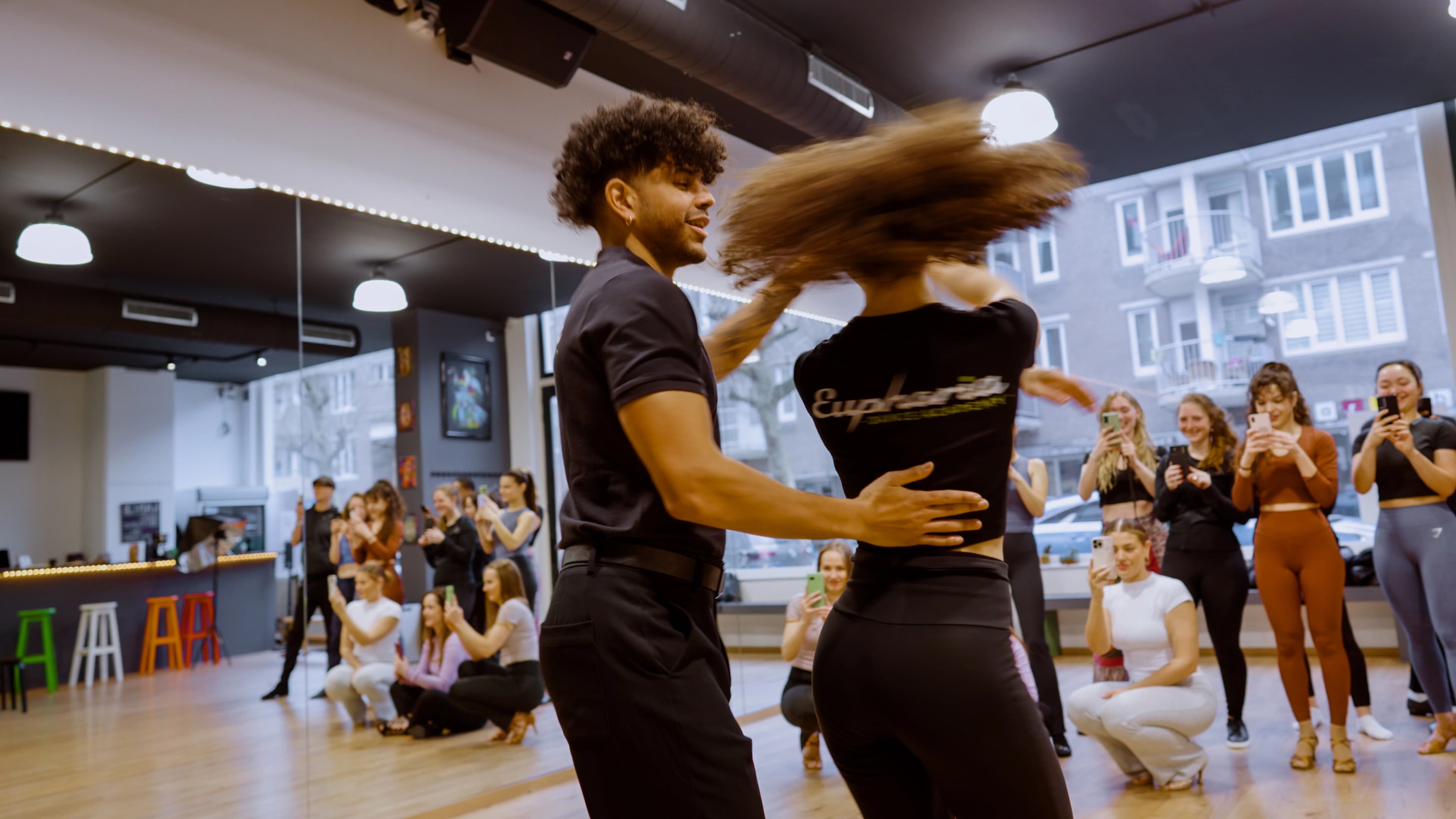 Aldo and Sofia dancing Salsa